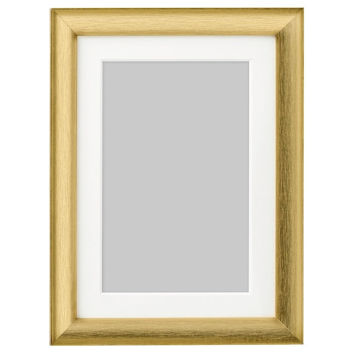 IKEA SILVERHOJDEN frame in gold color.