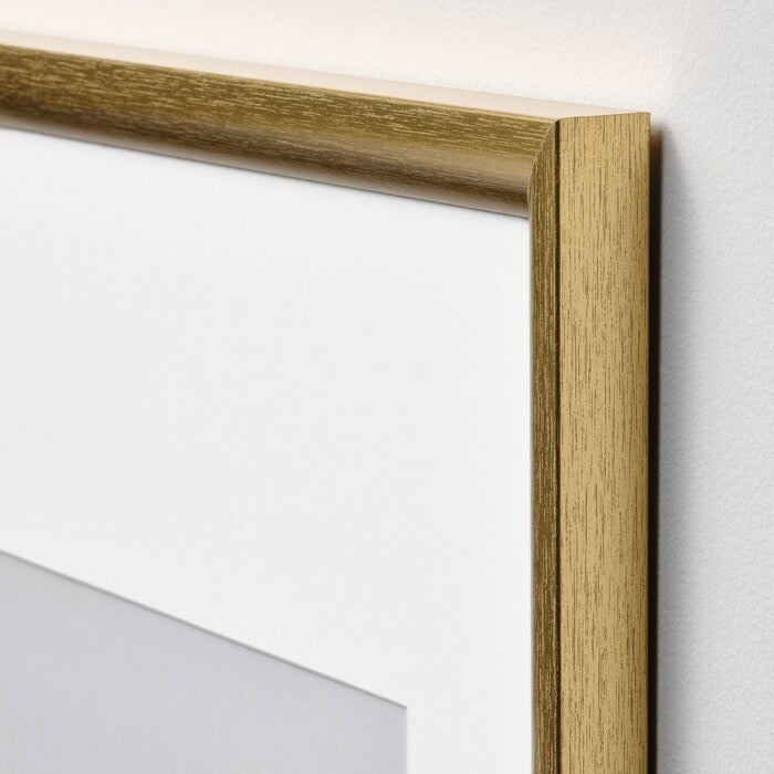 IKEA SILVERHOJDEN frame in gold color.