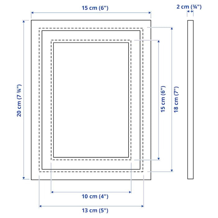 IKEA SILVERHOJDEN frame in gold color.