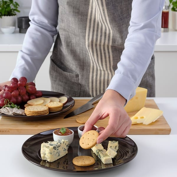 IKEA Plate Glossy Brown Pack of 4 Size 26 cm FARGKLAR.