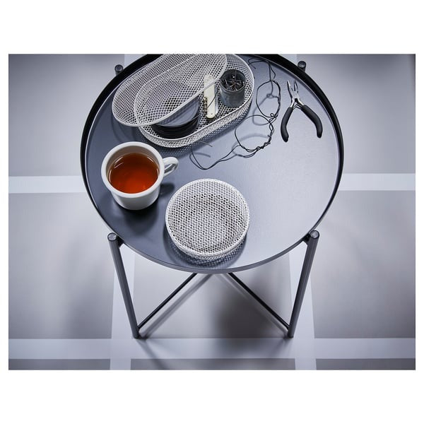 IKEA GLADOM tray table in black color.