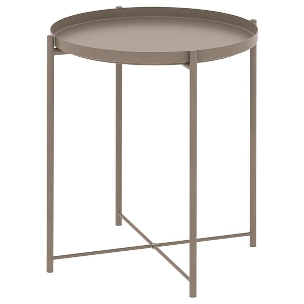 IKEA tray table in dark grey beige color GLADOM.