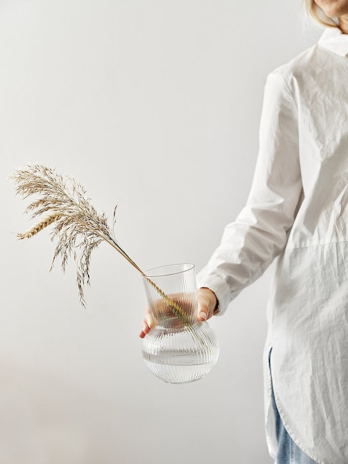 IKEA PARAG vase in clear glass.