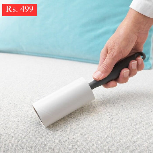 IKEA BASTIS lint roller in grey color with 40 sticky sheets.