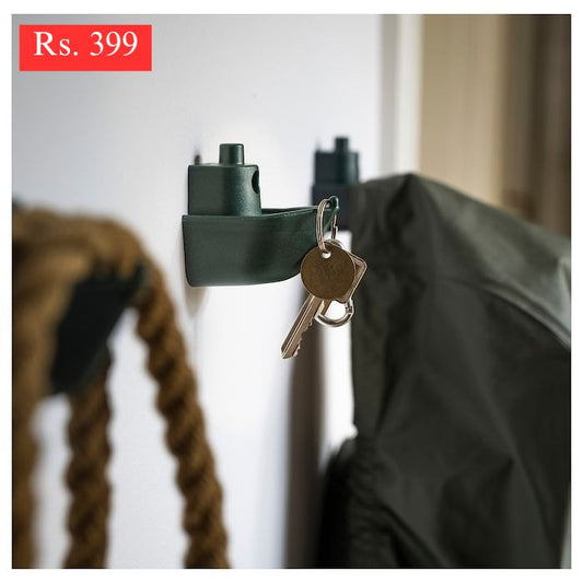 IKEA KNOPARE hook in green color.