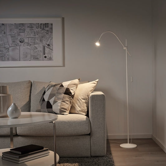 IKEA NAVLINGE LED floor lamp or read lamp in white color.
