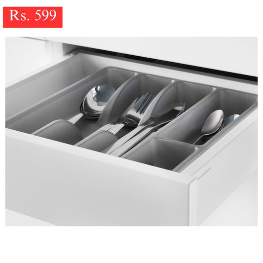 IKEA SMACKER cutlery tray in grey color.