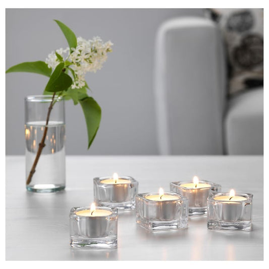 IKEA GLASIG tealight holder clear glass pack of 5.