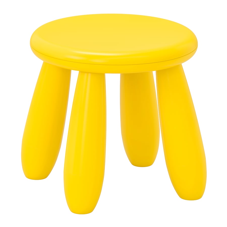 IKEA MAMMUT Children's stool, in/outdoor/ in yellow color
