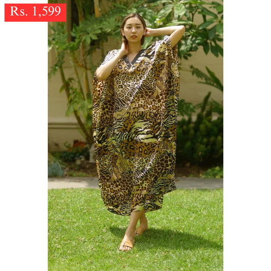 Rosettes Leopard Kaftan.