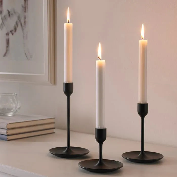 IKEA FULLTALIG candlestick black modern home decor