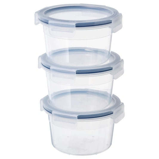 IKEA 365+ food container 750ml pack of 3 round plastic