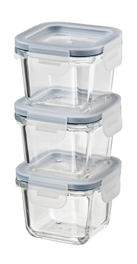 IKEA 365+ glass food container with lid pack of 3 180 ml