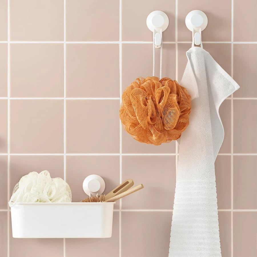 IKEA ABYAN shower sponge set with hanging loops