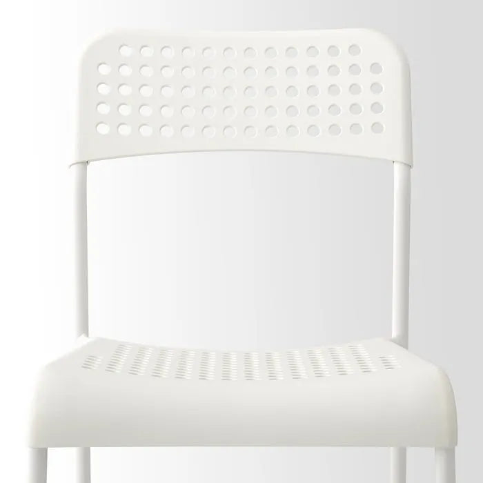 Front view of IKEA ADDE Chair White.