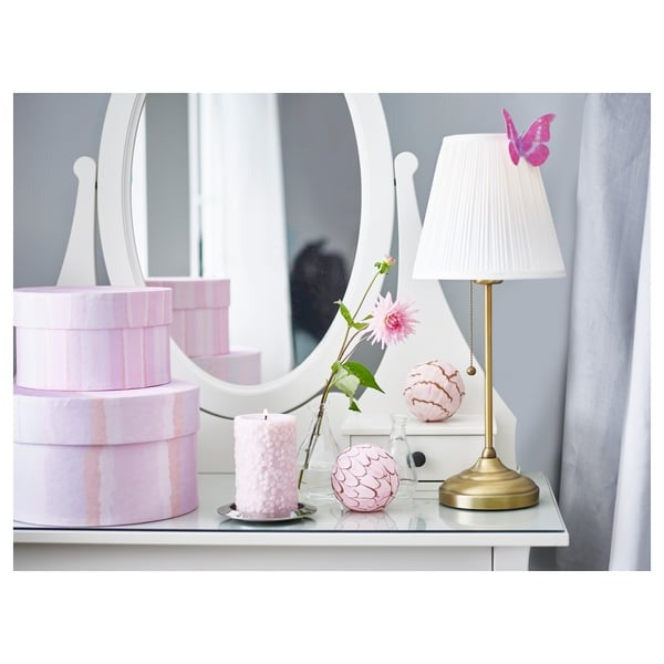 Classic IKEA table lamp brass finish home lighting accessory.