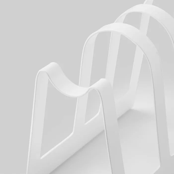 Side view of IKEA AVSTEG cutting board stand 14 cm.