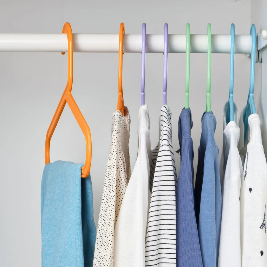 IKEA BAGIS hangers holding kids clothes shirts trousers