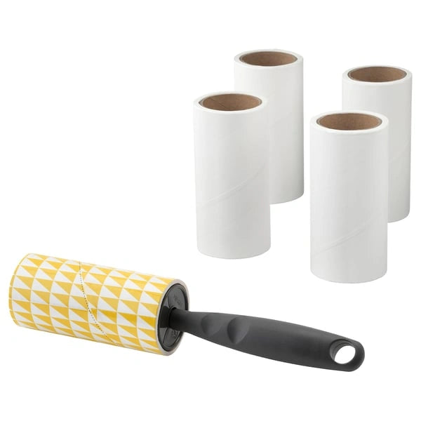 IKEA BASTIS lint roller with 4 refill rolls for removing pet hair and lint