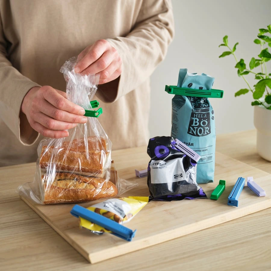 IKEA BEVARA clip closing an opened food bag