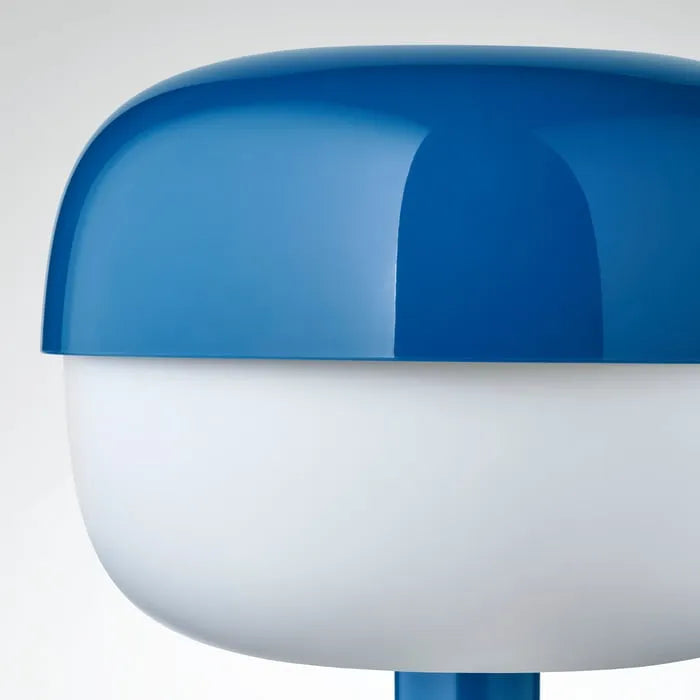 IKEA BLASVERK table lamp blue 36 cm closeup
