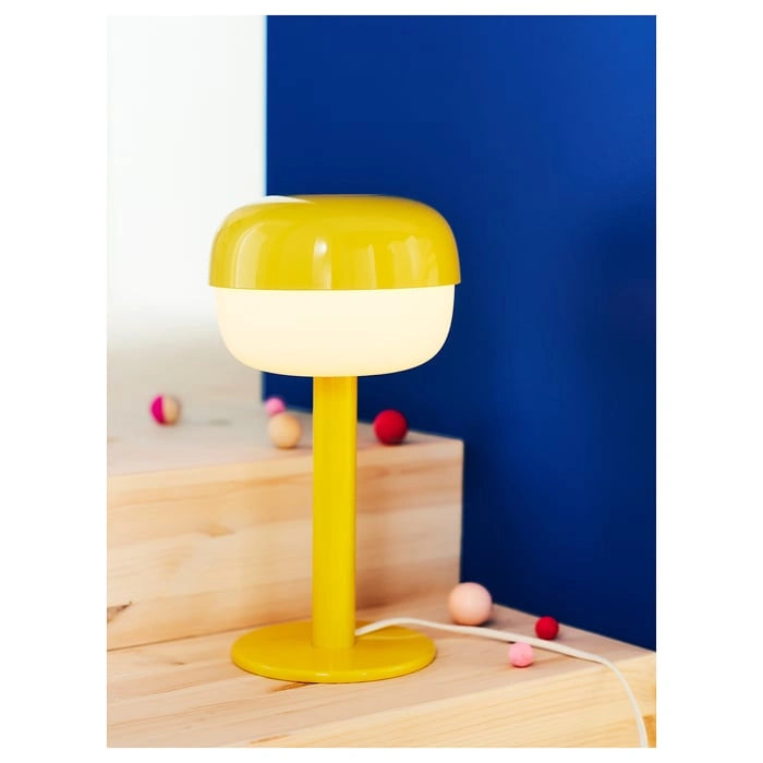 IKEA BLASVERK lamp lit warm light ambiance