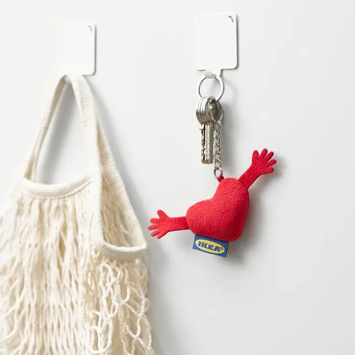 IKEA EFTERTRÄDA Red Heart Key Ring Hanging.