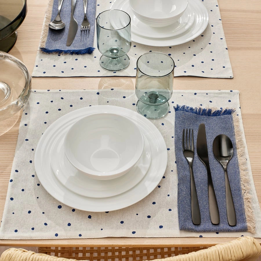 IKEA FAVORISERA plates and bowls set white