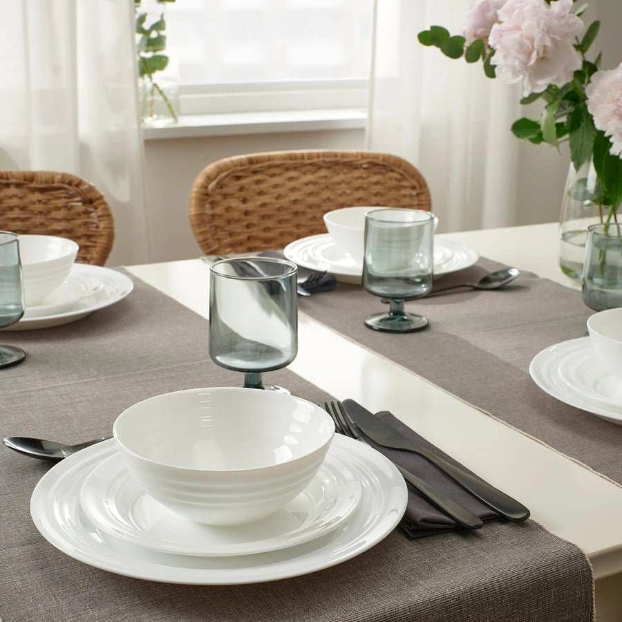IKEA FAVORISERA plates and bowls set white
