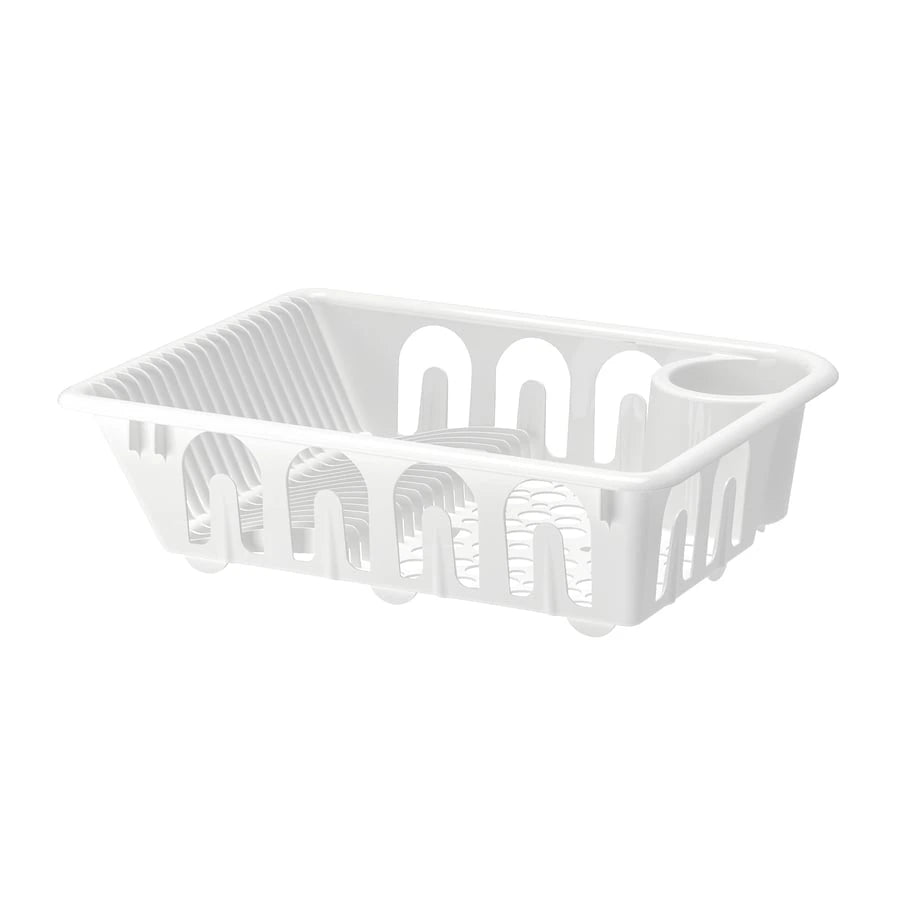 IKEA FLUNDRA white dish drainer
