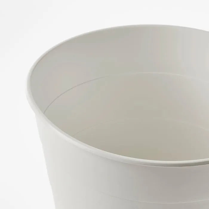 Minimalist white 10L dustbin from IKEA FNISS for home organisation.