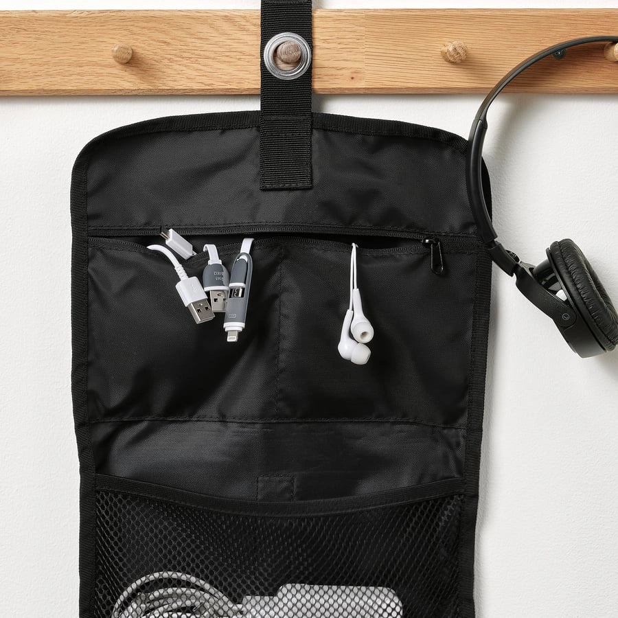 IKEA FODERSKOPA Cable Organizer Bag, Black