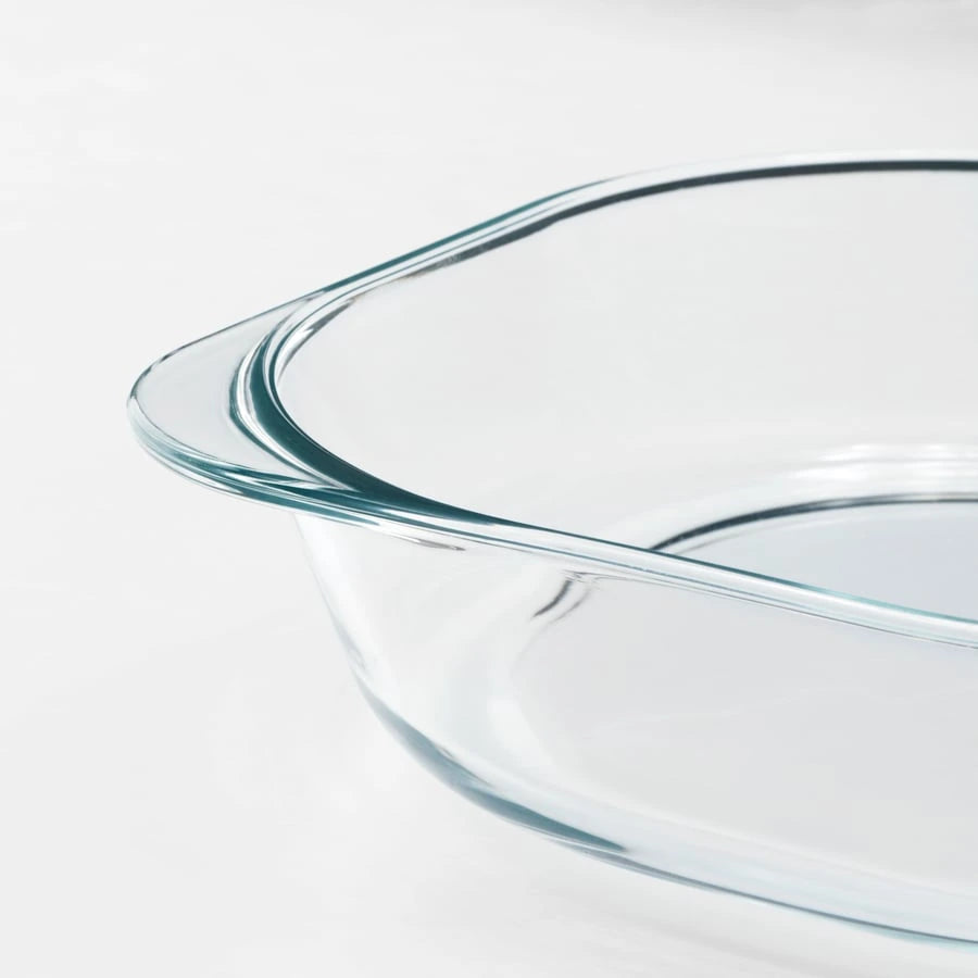 IKEA FÖLJSAM clear glass oven dish with two handles