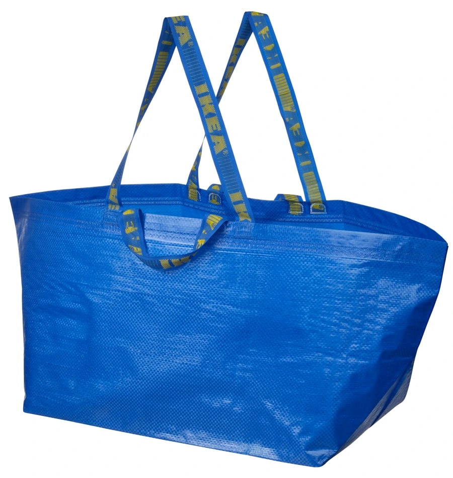 IKEA FRAKTA large blue carrier bag 55x37x35 cm with 71 litre capacity