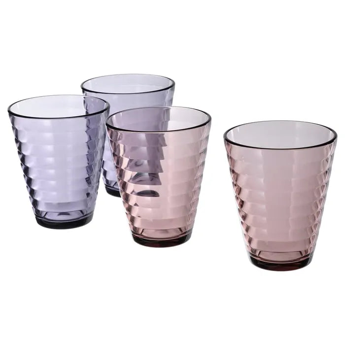 IKEA GLASMAL glass pack of 4 mixed colours