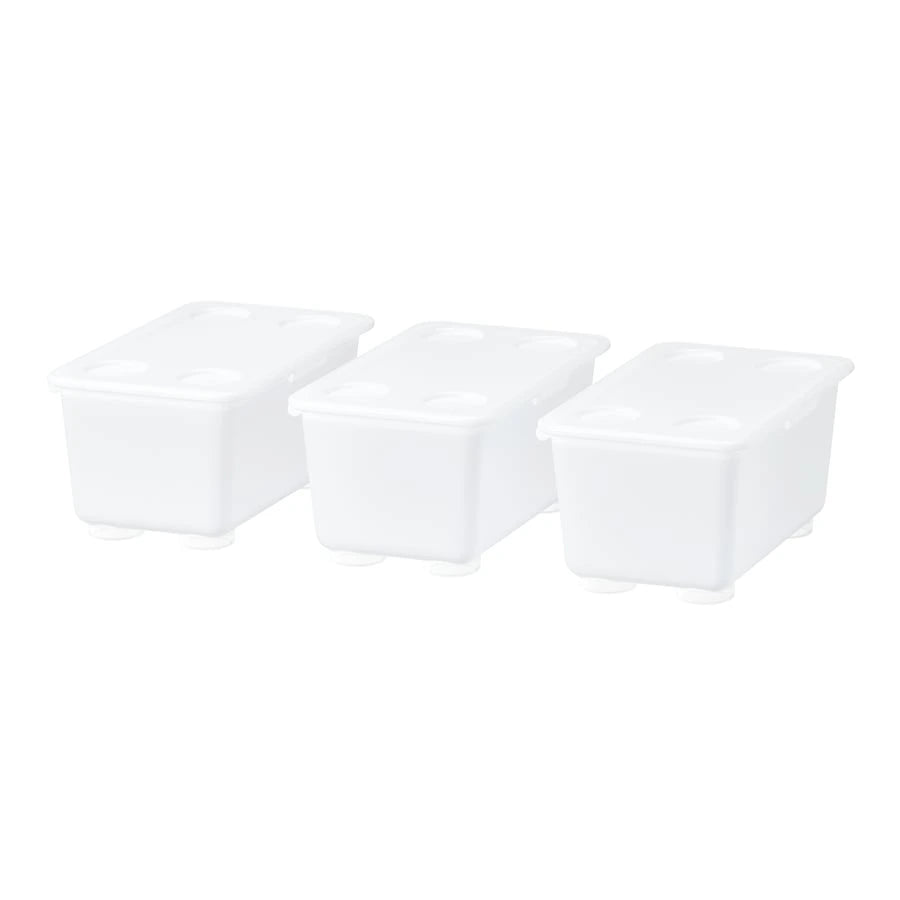 IKEA GLIS box with lid pack of 3 17x10 cm