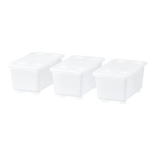 IKEA GLIS box with lid pack of 3 17x10 cm