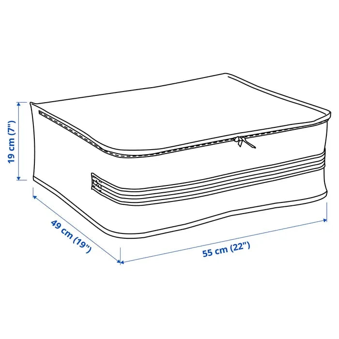 Foldable IKEA GÖRSNYGG storage case white transparent.