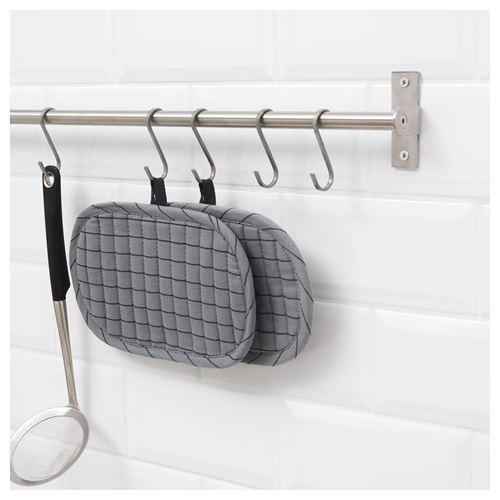 IKEA GRUNDTAL stainless steel hook front view