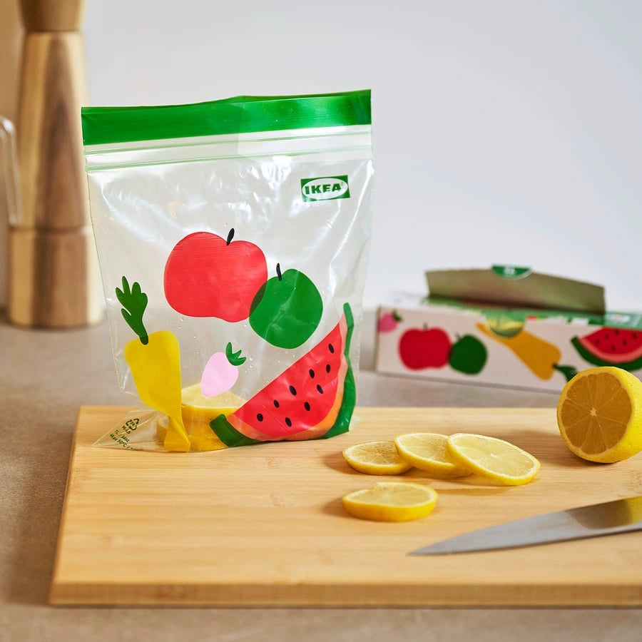 IKEA ISTAD food storage bags fruit vegetables pattern