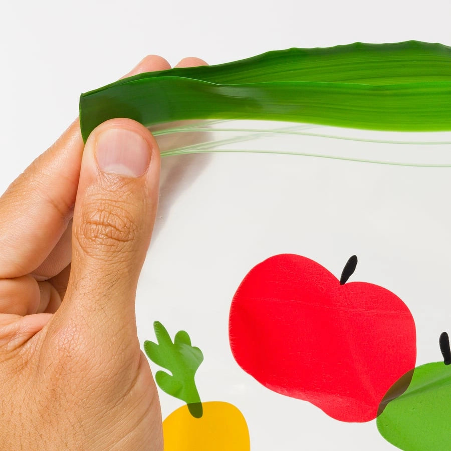 Close-up of IKEA ISTAD double-seal food storage bag