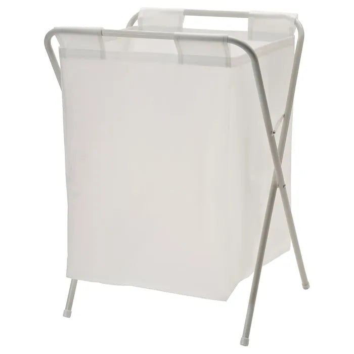 IKEA JÄLL laundry basket with stand in white 50 litre