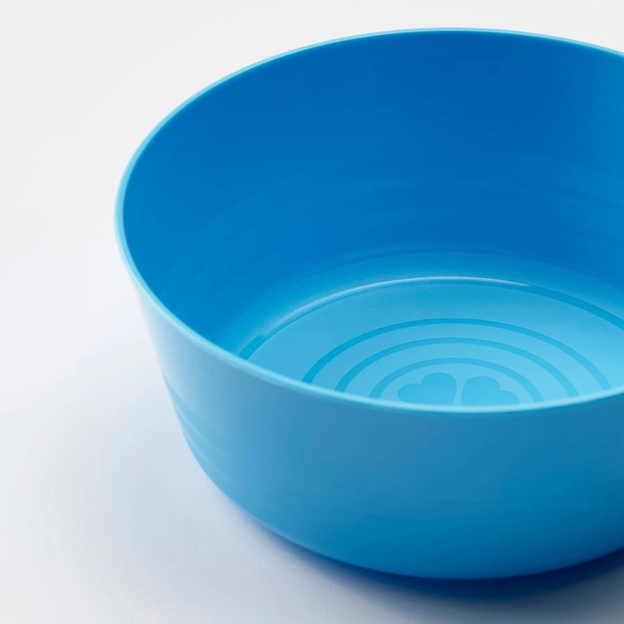 Close-up of IKEA KALAS reusable plastic bowls