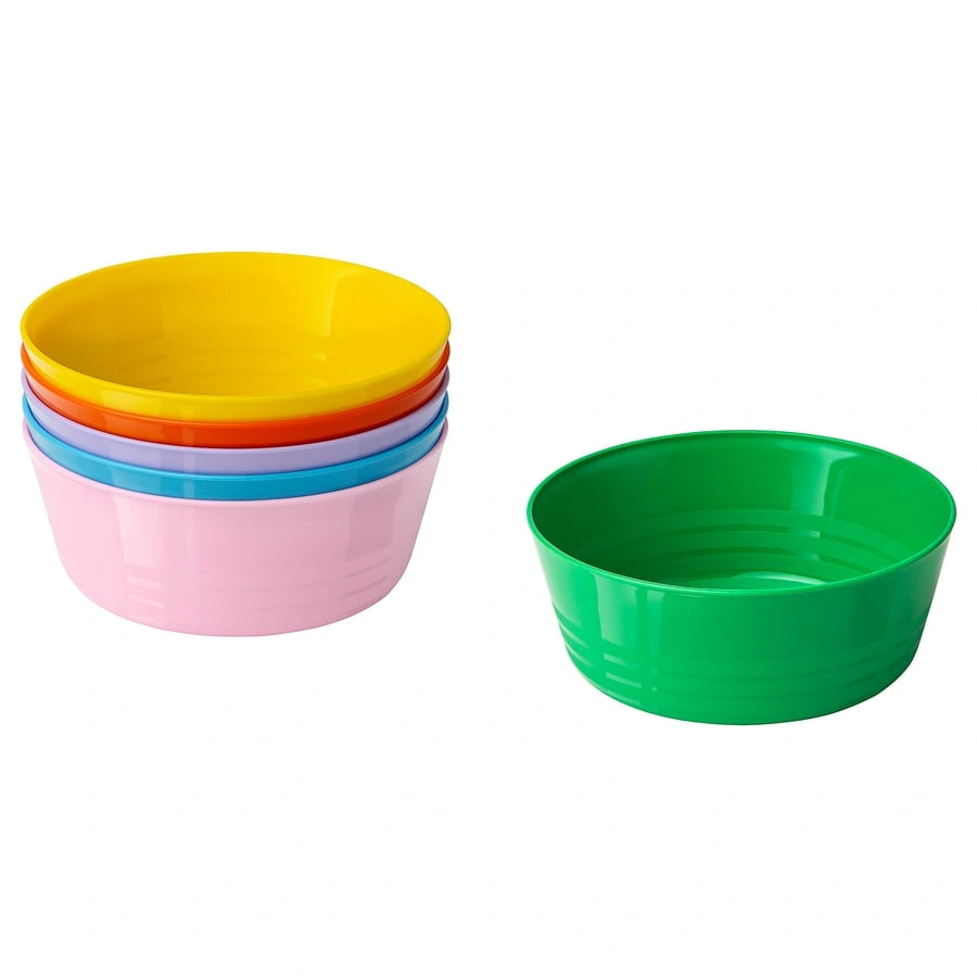 IKEA KALAS bowls set of 6 mixed colours seasonal edition