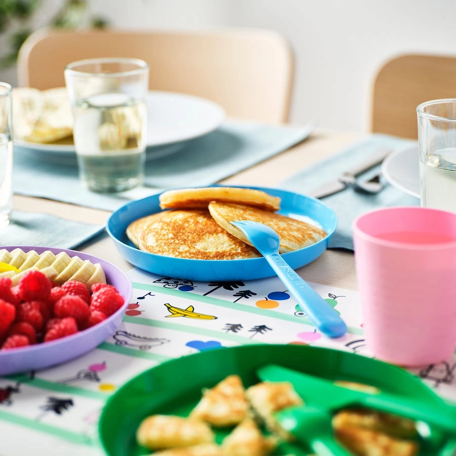 IKEA KALAS reusable plastic plates on dining table