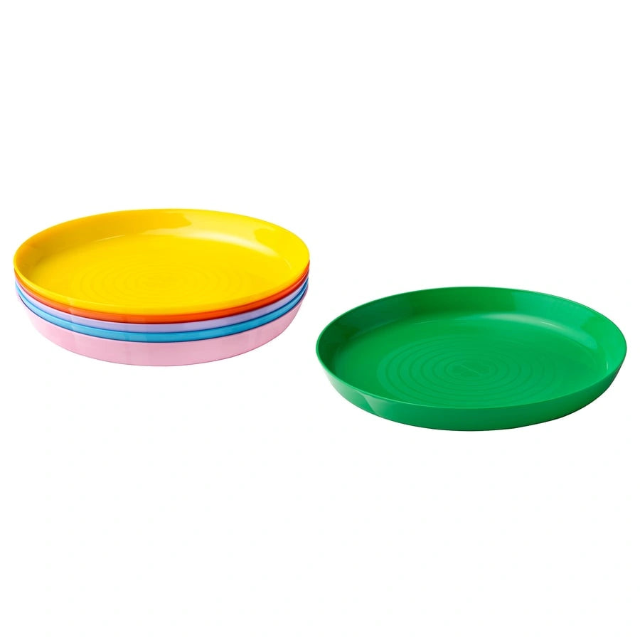 IKEA KALAS plates set of 6 mixed colours seasonal edition