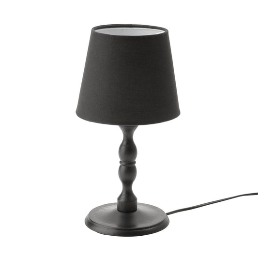 IKEA KINNAHULT table lamp in black ash and black, 37 cm