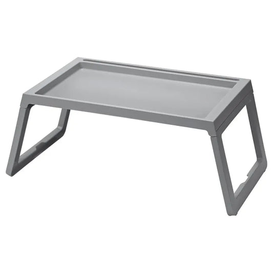 IKEA KLIPSK bed tray grey with foldable legs.