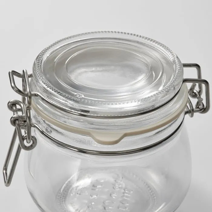 Close-up of IKEA KORKEN Jar with Lid.