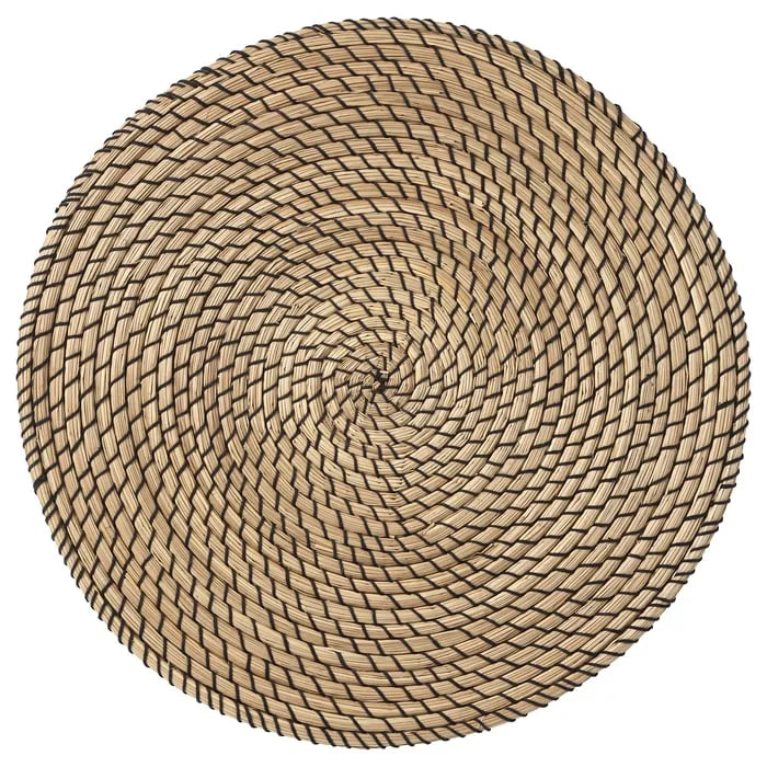 IKEA LATTAD organic place mat seagrass black 37 cm